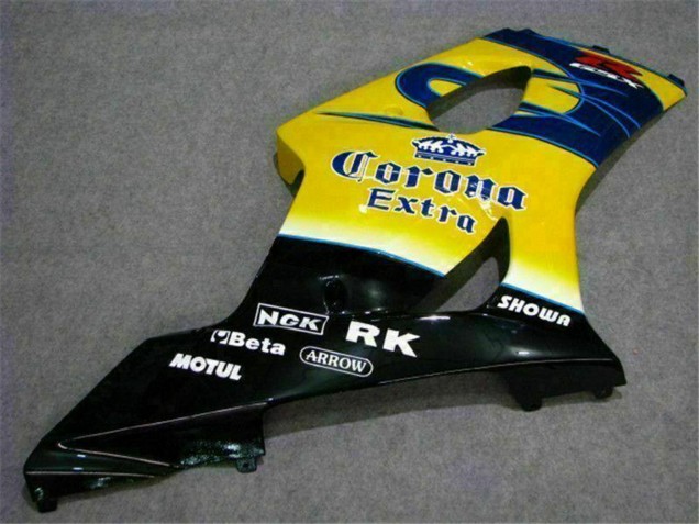 Mejores Carenados Moto Suzuki GSXR 1000 2003-2004 - Amarillo Azul Blanco Rojo Corona Motul