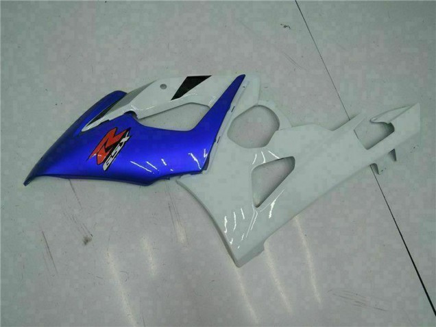 Mejores Carenado Moto Suzuki GSXR 1000 2005-2006 - Blanco Azul Negro Brillante