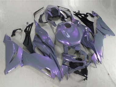 Mejores Carenados Moto Kawasaki ZX6R 2019-2022 - Camaleón Gris Dazz Púrpura Perla