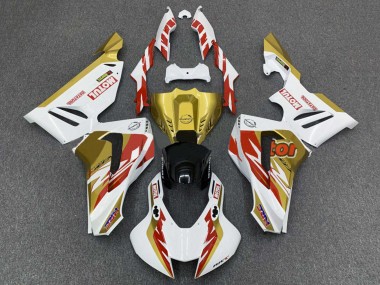 Mejores Carenados Moto Honda CBR1000RR-R 2020-2023 - Blanco Rojo Oro Motul