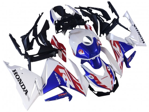 Mejores Carenado Moto Honda CBR400R 2022 - Blanco Rojo Azul