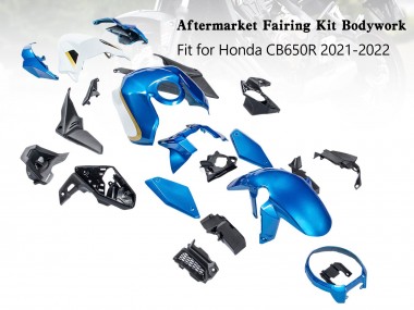 Mejores Carenados Moto Honda CB650R 2019-2022 - Azul Oro Negro