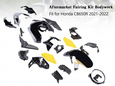 Mejores Carenados Moto Honda CB650R 2019-2022 - Negro Amarillo