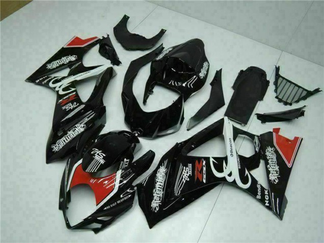 Mejores Carenados Moto Suzuki GSXR 1000 2007-2008 - Negro Brillante Rojo Blanco