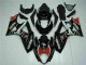 Mejores Carenados Moto Suzuki GSXR 1000 2007-2008 - Negro Brillante Rojo Blanco