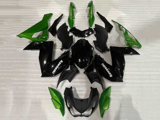 Mejores Carenado Moto Kawasaki Z250/Z300 2015-2016 - Verde Negro Brillante