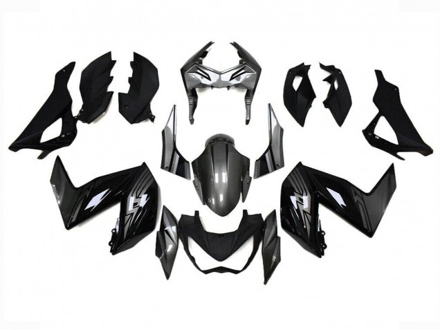 Mejores Carenados Moto Kawasaki Z250/Z300 2015-2016 - Negro Brillante Gris