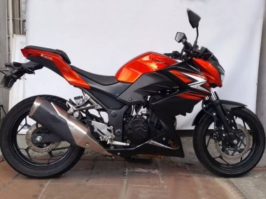 Mejores Carenados Moto Kawasaki Z250/Z300 2015-2016 - Naranja Rojo Negro Mate