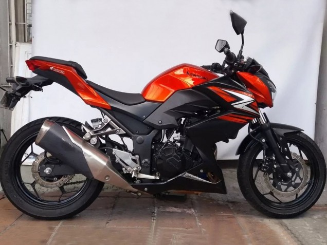 Mejores Carenados Moto Kawasaki Z250/Z300 2015-2016 - Naranja Rojo Negro Mate