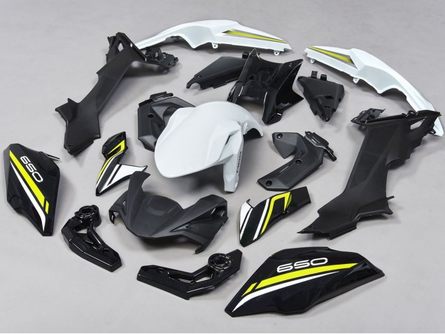 Mejores Carenados Moto Kawasaki Ninja Z650 2017-2019 - Negro Blanco Amarillo