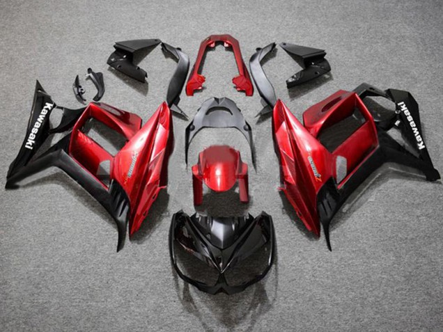 Mejores Carenados Moto Kawasaki Z1000SX 2010-2016 - Rojo Negro Brillante