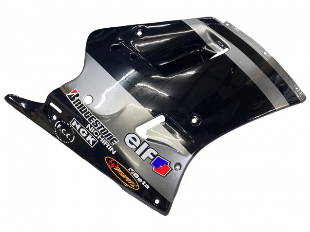 Mejores Carenados Moto Kawasaki ZXR250 1989-1990 - Negro Brillante Gris Elf Touch4 Bridgestone