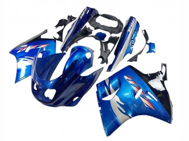 Mejores Carenados Moto Kawasaki ZZR1100 1993-2003 - Azul Plata Negro