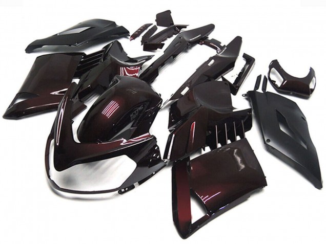 Mejores Carenados Moto Kawasaki GTR1400/ZG1400 2007-2009 - Rojo Granate Negro