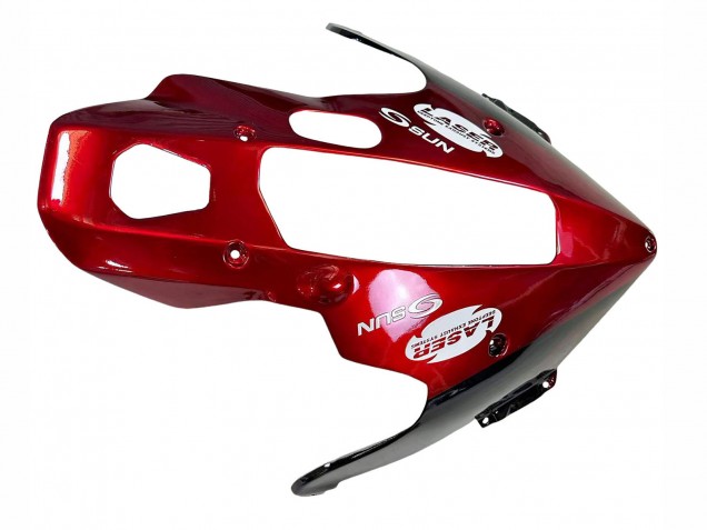 Mejores Carenados Moto Yamaha YZF 1000R Thunderace 1997-2007 - Negro Rojo Oscuro Llama