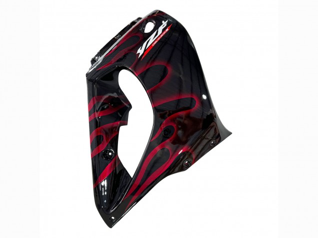 Mejores Kits Carenado Moto Yamaha YZF 1000R Thunderace 1997-2007 - Negro Rojo Llama