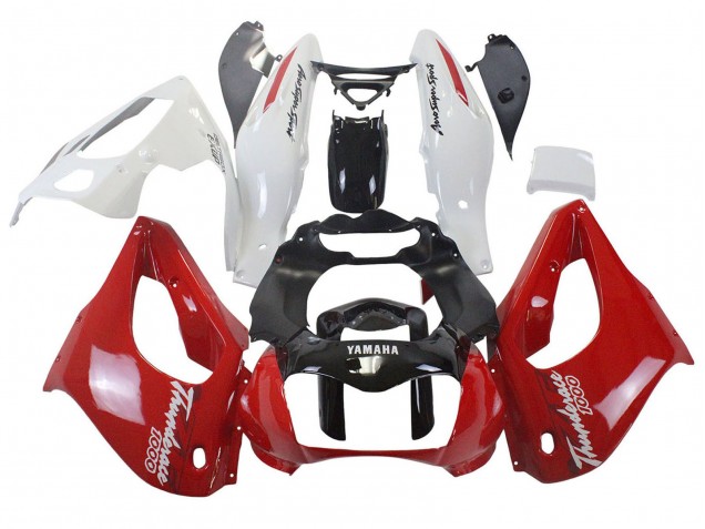 Mejores Carenados Moto Yamaha YZF 1000R Thunderace 1997-2007 - Rojo Negro Blanco Thunderace