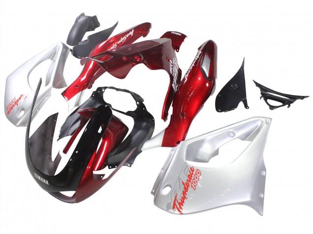 Mejores Carenados Moto Yamaha YZF 1000R Thunderace 1997-2007 - Rojo Plata Thunderace