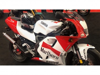 Mejores Carenados Moto Yamaha TZR250 3XV 1991-1994 - Blanco Rojo Marlboro Castrol Dunlop