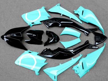 Mejores Carenados Moto Yamaha TMAX530 2012-2014 - Azul Claro Negro Brillante
