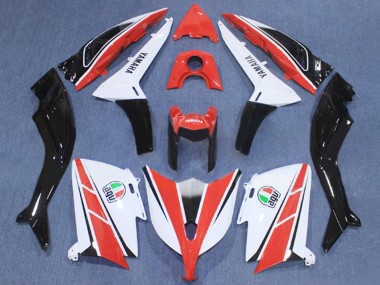 Mejores Carenado Moto Yamaha TMAX530 2012-2014 - Rojo Blanco Negro