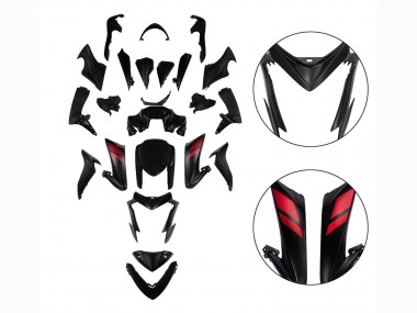 Mejores Carenados Moto Suzuki GSX-S 1000 2015-2020 - Negro Rojo