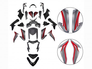 Mejores Carenados Moto Suzuki GSX-S 1000 2015-2020 - Rojo Plata