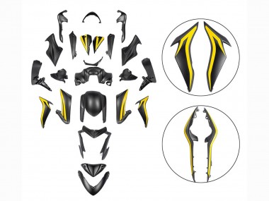 Mejores Carenados Moto Suzuki GSX-S 1000 2015-2020 - Negro Amarillo