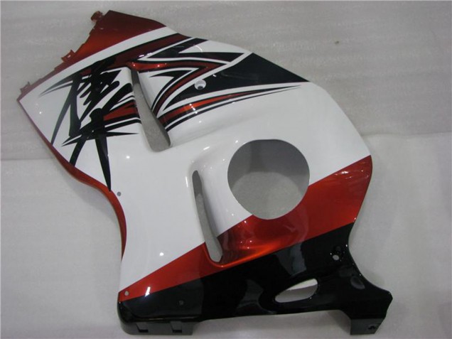 Mejores Carenados Moto Suzuki GSXR 1300 Hayabusa 1996-2007 - Blanco Naranja Negro