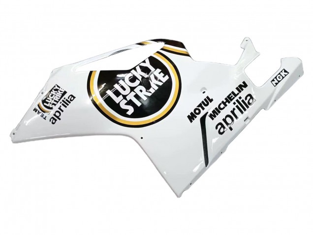 Mejores Carenados Moto Aprilia RSV1000 2003-2006 - Blanco Negro Lucky Strike Motul Michelin