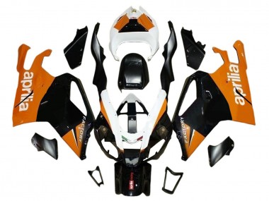 Mejores Carenados Moto Aprilia RSV1000 2003-2006 - Negro Naranja Blanco