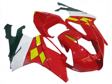 Mejores Carenados Moto Aprilia RSV1000 2003-2006 - Rojo Amarillo Blanco