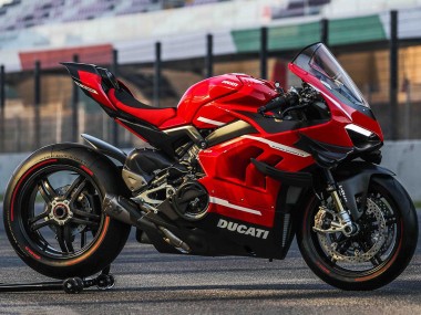Mejores Carenados Moto Ducati Panigale V4 V4S 2020-2021 - Rojo Blanco Negro