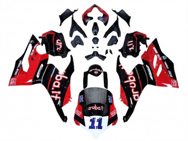 Mejores Carenados Moto Ducati Panigale V4 V4S 2018-2019 - Rojo Negro Brillante Aruba 11