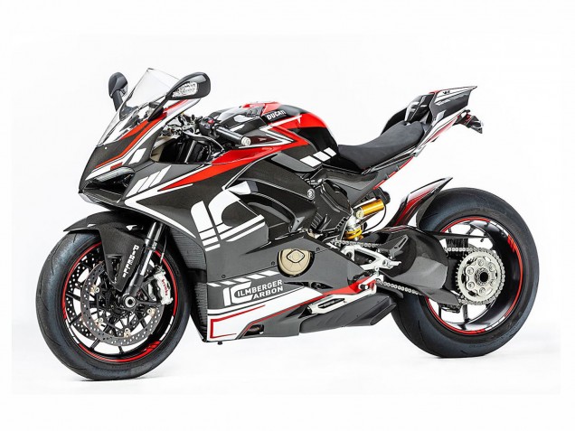 Mejores Carenados Moto Ducati Panigale V4 V4S 2018-2019 - Rojo Negro Gris Aruba 45