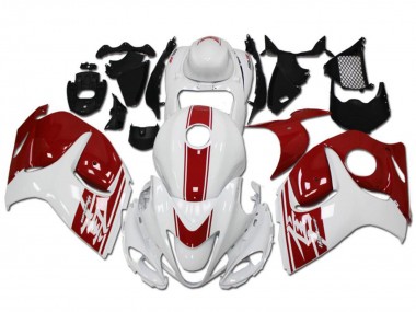 Mejores Carenados Moto Suzuki GSXR 1300 Hayabusa 2008-2020 - Blanco Rojo