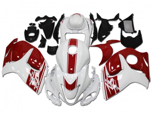 Mejores Carenados Moto Suzuki GSXR 1300 Hayabusa 2008-2020 - Blanco Rojo