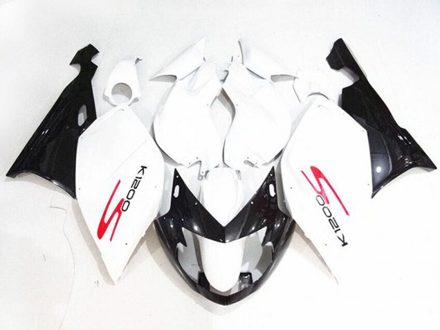 Mejores Carenados Moto BMW K1200S 2005-2010 - Blanco Negro Brillante