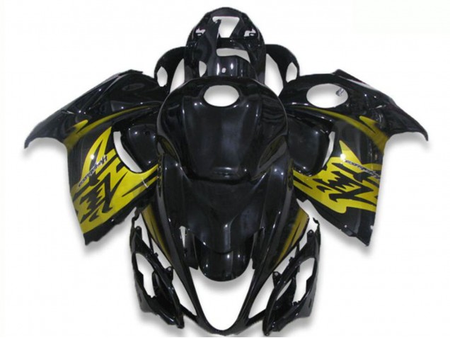 Mejores Carenados Moto Suzuki GSXR 1300 Hayabusa 2008-2020 - Negro Brillante Amarillo