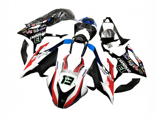 Mejores Carenados Moto BMW S1000RR 2019-2022 - Negro Blanco Rojo 13