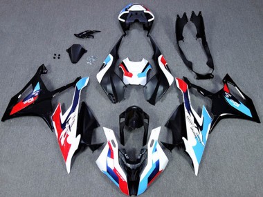 Mejores Carenados Moto BMW S1000RR 2019-2022 - Negro Blanco Azul