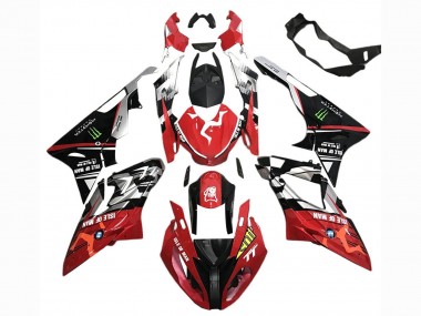 Mejores Carenados Moto BMW S1000RR 2017-2018 - Blanco Rojo Negro Mate Verde Monstruo