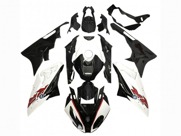 Mejores Carenados Moto BMW S1000RR 2017-2018 - Blanco Negro Brillante