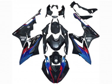 Mejores Carenados Moto BMW S1000RR 2017-2018 - Azul Rojo Negro Brillante Castrol