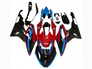 Mejores Carenados Moto BMW S1000RR 2017-2018 - Azul Rojo Negro