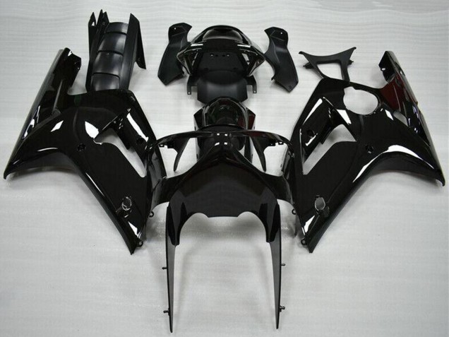 Mejores Carenado Moto Kawasaki ZX6R 2003-2004 - Negro Brillante