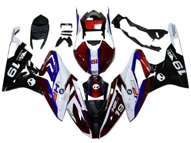 Mejores Carenados Moto BMW S1000RR 2017-2018 - Blanco Rojo Azul Negro