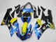 Mejores Carenados Moto Kawasaki ZX6R 2005-2006 - Azul Amarillo Negro Tiburón