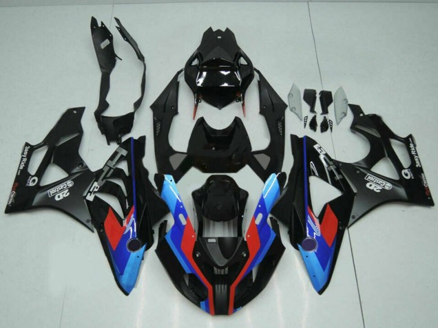 Mejores Carenados Moto BMW S1000RR 2009-2014 - Azul Rojo Negro Mate Castrol