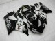 Mejores Carenados Moto Kawasaki ZX6R 2005-2006 - Negro Brillante Blanco West